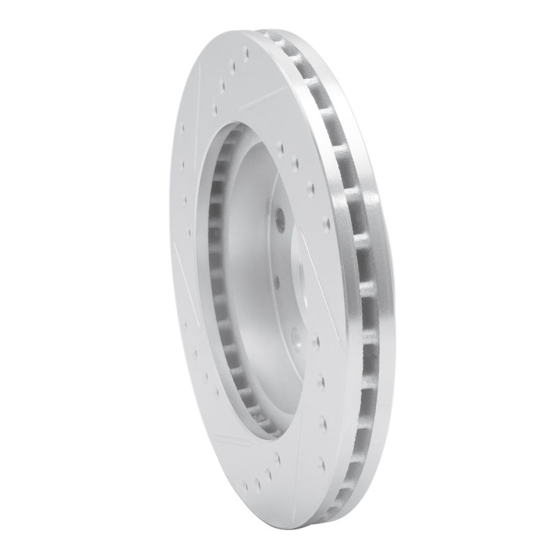 Ford Probe Brake Rotor (1) - Front Right - R1 Concepts - Drilled & Slotted - Silver - `93-`03